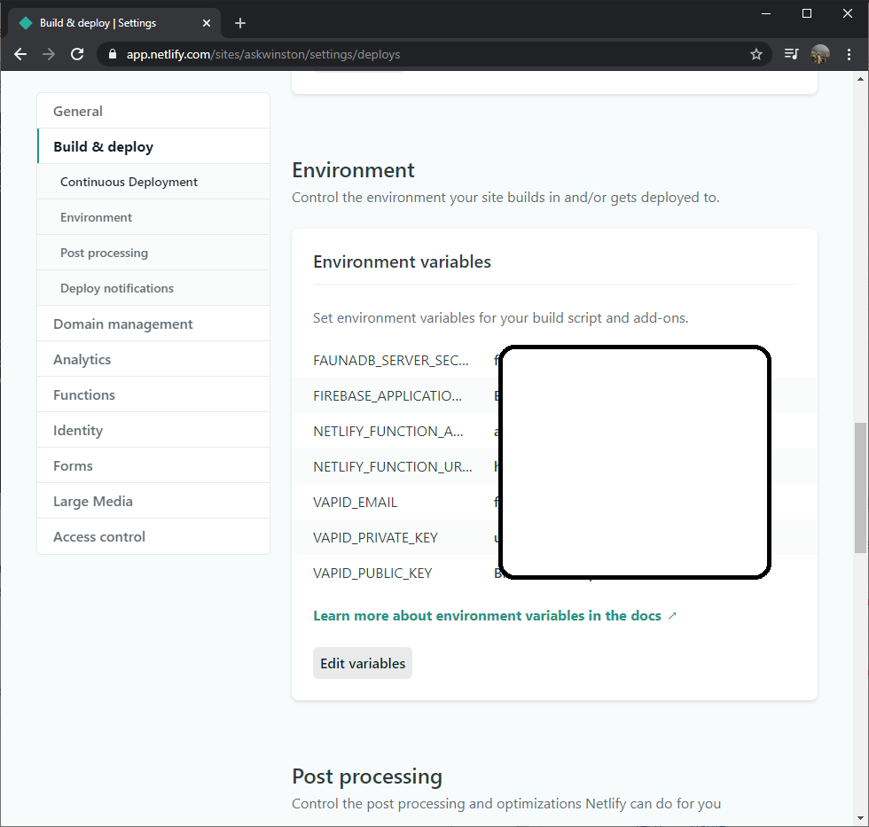 Netlify Settings